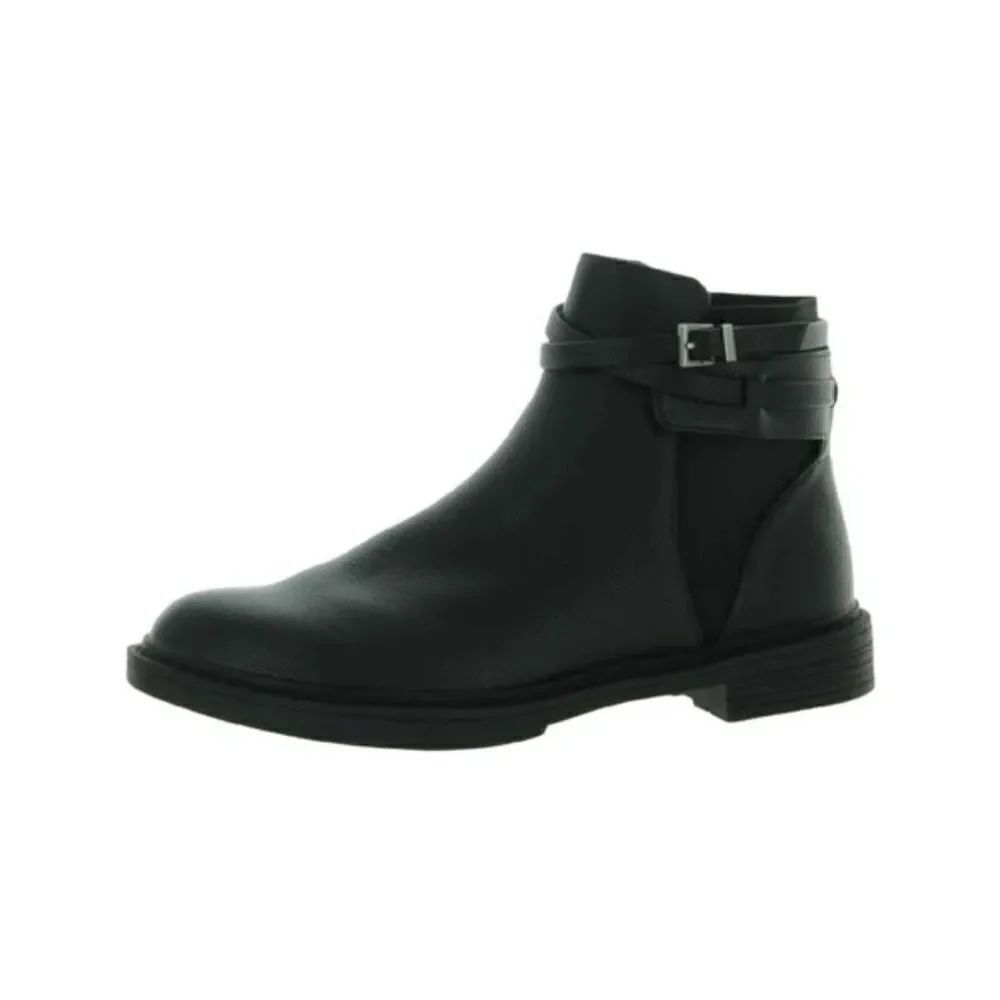 Kenneth Cole Reaction Womens Wind Lug Buckle Leather Booties size 6